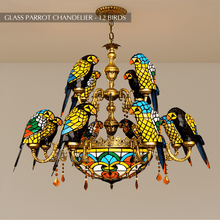 Load image into Gallery viewer, Glass Parrot Chandelier
