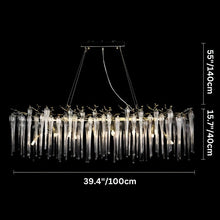 Cargar imagen en el visor de la galería, Glere Rectangular Chandelier
