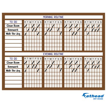 Load image into Gallery viewer, Chart:  Brown Routine Chart Dry Erase        -   Removable     Adhesive Decal
