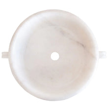 Carregar imagem no visualizador da galeria, Calacatta White Marble Vessel Saucepan Shape Above Vanity Bathroom Sink (D)17&quot; (H)6&quot;
