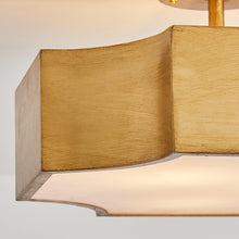 Cargar imagen en el visor de la galería, Golden LED Semi Flush Mount Ceiling Light
