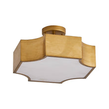 Cargar imagen en el visor de la galería, Golden LED Semi Flush Mount Ceiling Light
