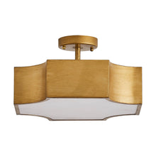 Cargar imagen en el visor de la galería, Golden LED Semi Flush Mount Ceiling Light
