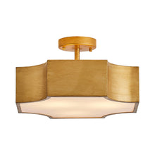 Cargar imagen en el visor de la galería, Golden LED Semi Flush Mount Ceiling Light
