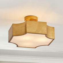 Cargar imagen en el visor de la galería, Golden LED Semi Flush Mount Ceiling Light
