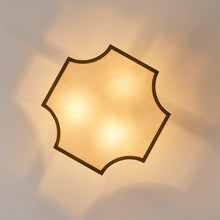 Carregar imagem no visualizador da galeria, 3-Light Vintage Golden LED Semi Flush Mount Light for Entrance, Closet, Kitchen
