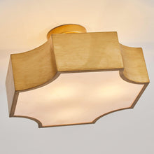 Cargar imagen en el visor de la galería, Golden LED Semi Flush Mount Ceiling Light
