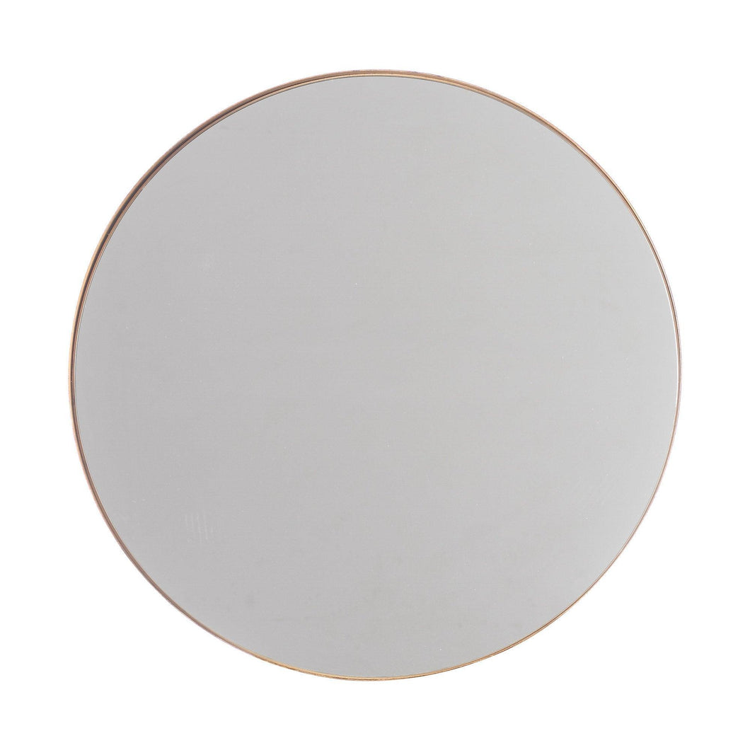 Golden Modern Round Framed Wall Mirror