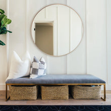 Load image into Gallery viewer, Golden Modern Round Framed Wall Mirror
