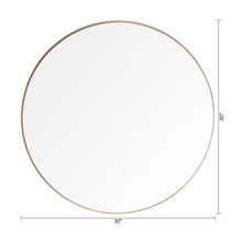 Cargar imagen en el visor de la galería, Golden Modern Round Framed Wall Mirror
