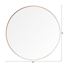 Load image into Gallery viewer, Golden Modern Round Framed Wall Mirror
