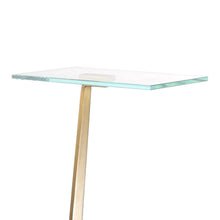 Cargar imagen en el visor de la galería, Golden Square Side Table with Marble Base
