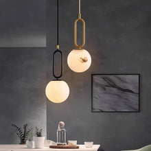Load image into Gallery viewer, Gong Alabaster Pendant Light
