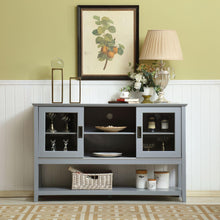 Load image into Gallery viewer, Gray MDF Console Cabinet with Sliding Door
