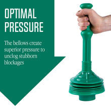 Load image into Gallery viewer, Bellows Accordion Toilet Plunger (Green)
