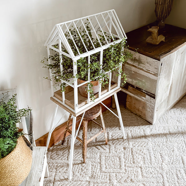 house planter stand Greenhouse Inspired Outdoor Plant Stand