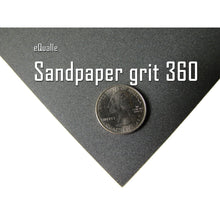 Carregar imagem no visualizador da galeria, 360 Grit Sandpaper Sheets – 25 Pack, 9x11 in, Wet or Dry Use
