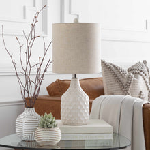 Carregar imagem no visualizador da galeria, Gulmarrad Textured Ivory Ceramic Table Lamp
