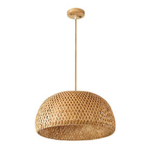 Load image into Gallery viewer, Hand-Weaved Rattan Cocoon Pendant Light
