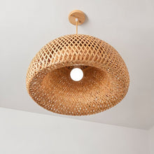 Load image into Gallery viewer, Hand-Weaved Rattan Cocoon Pendant Light
