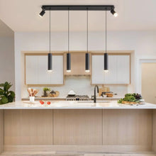 Load image into Gallery viewer, Hanging Light for Modern Kitchen Island with Adjustable Aluminum Spotlights
