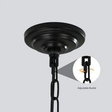 Carregar imagem no visualizador da galeria, Hanging Light In Kitchen with 8-Lights - Black &amp; Gold Tiered Chandelier
