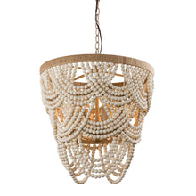 Cargar imagen en el visor de la galería, Hatfield 4-Light Bohemia Style Wood Beaded Chandelier
