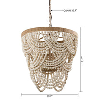 Cargar imagen en el visor de la galería, Hatfield 4-Light Bohemia Style Wood Beaded Chandelier
