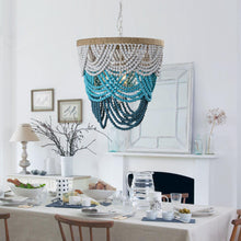 Cargar imagen en el visor de la galería, Hatfield 4-Light Bohemia Style Wood Beaded Chandelier
