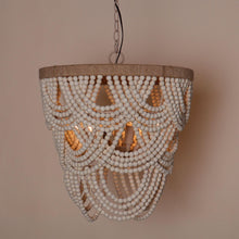 Cargar imagen en el visor de la galería, Hatfield 4-Light Bohemia Style Wood Beaded Chandelier
