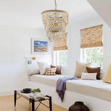 Load image into Gallery viewer, Hatfield 4-Light Bohemia Style Wood Beaded Chandelier
