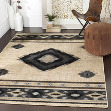 Load image into Gallery viewer, Buckhaven Brown Aztec Carpet

