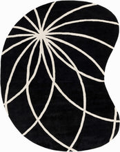 Load image into Gallery viewer, Davison Black Geometric Wool Carpet
