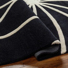 Load image into Gallery viewer, Davison Black Geometric Wool Carpet
