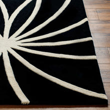 Load image into Gallery viewer, Davison Black Geometric Wool Carpet
