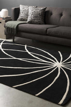Load image into Gallery viewer, Davison Black Geometric Wool Carpet
