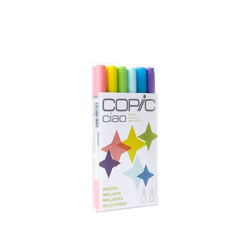 COPIC Ciao Marker 6pc Brights