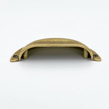 Load image into Gallery viewer, Cup Drawer Pulls &quot;Amalfi&quot; in Antique Brass
