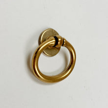 Load image into Gallery viewer, Brass Ring Pulls &quot;Bail&quot; Antique Brass Hardware
