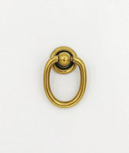 Load image into Gallery viewer, Brass Ring Pulls &quot;Oval&quot; Bail Drawer Pulls
