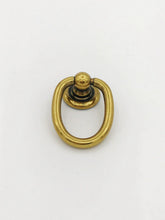 Load image into Gallery viewer, Brass Ring Pulls &quot;Oval&quot; Bail Drawer Pulls
