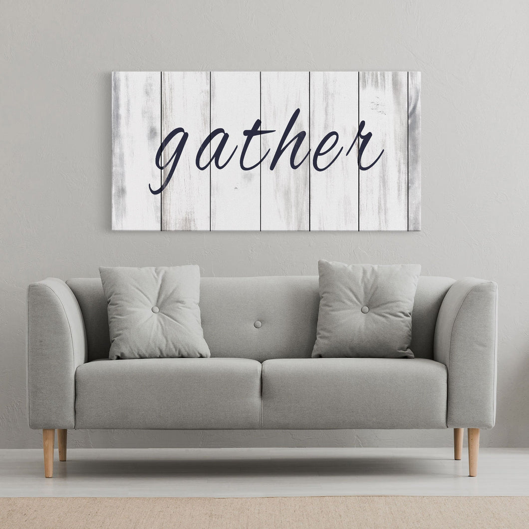 Gather Canvas Sign Gather Sign Large Gather Wood Sign Gather Sign Canvas Wood Dining Room Signs Dining Room Wall Decor Thanksgiving Signs