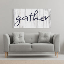 Load image into Gallery viewer, Gather Canvas Sign Gather Sign Large Gather Wood Sign Gather Sign Canvas Wood Dining Room Signs Dining Room Wall Decor Thanksgiving Signs
