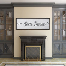 Load image into Gallery viewer, Sweet Dreams Sign, Large Bedroom Wall Decor over the Bed, Farmhouse Decor, Wall Art Decor, Canvas Print, Bedroom Wall Decor

