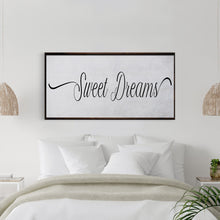 Load image into Gallery viewer, Sweet Dreams Sign, Large Bedroom Wall Decor over the Bed, Farmhouse Decor, Wall Art Decor, Canvas Print, Bedroom Wall Decor
