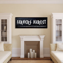 Carregar imagem no visualizador da galeria, Farmer&#39;s Market Printed Canvas Sign Sign Distressed Wall Art Farmer&#39;s Market Cute Kitchen Sign Kitchen Wall Art

