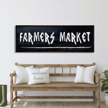 Carregar imagem no visualizador da galeria, Farmer&#39;s Market Printed Canvas Sign Sign Distressed Wall Art Farmer&#39;s Market Cute Kitchen Sign Kitchen Wall Art
