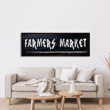Carregar imagem no visualizador da galeria, Farmer&#39;s Market Printed Canvas Sign Sign Distressed Wall Art Farmer&#39;s Market Cute Kitchen Sign Kitchen Wall Art

