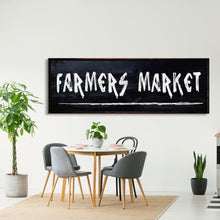 Carregar imagem no visualizador da galeria, Farmer&#39;s Market Printed Canvas Sign Sign Distressed Wall Art Farmer&#39;s Market Cute Kitchen Sign Kitchen Wall Art
