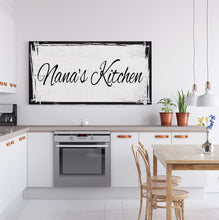 Carregar imagem no visualizador da galeria, Custom Canvas Sign for Kitchen, Nana&#39;s Kitchen Canvas Sign, Personalized Kitchen Signs, Nana Mothers Day Gift, Custom Kitchen Sign Wall Deco
